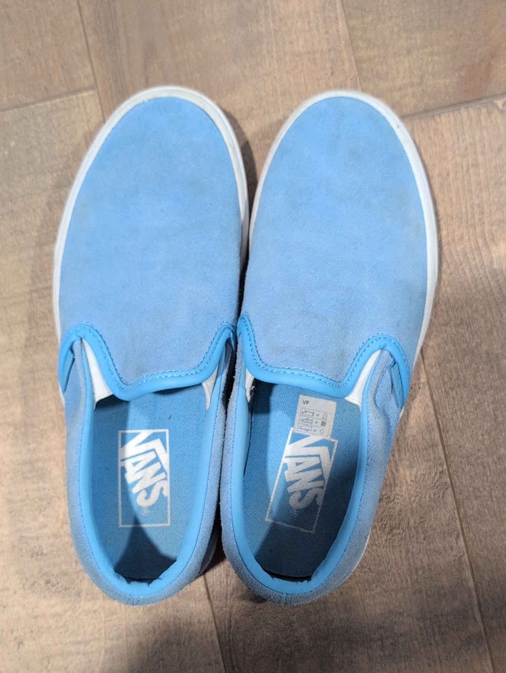 Vans Kids Slip-On Sneakers in Sky Blue Suede